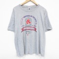 【20%OFF】XL★古着 半袖 ビンテージ Tシャツ メンズ 00年代 00s MLB ボストンレッドソックス 大きいサイズ クルーネック グレー 霜降り メジャーリーグ ベースボール 野球 25sep22 中古