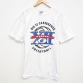 L★古着 半袖 ビンテージ Tシャツ メンズ 00年代 00s カンザスジェイホークス コットン クルーネック 白 ホワイト 25sep22 中古