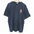 【20%OFF】XL★古着 半袖 ビンテージ Tシャツ メンズ 00年代 00s バイクウィーク 大きいサイズ コットン ヘンリーネック 黒 ブラック 25sep24 中古