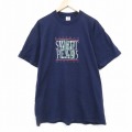 XL★古着 ジャージーズ 半袖 ビンテージ Tシャツ メンズ 90年代 90s SWEET コットン クルーネック USA製 紺 ネイビー 25sep25 中古