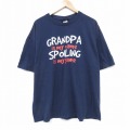 00s 半袖Tシャツ グランパ ネイビー XL | 古着