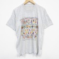 XL★古着 半袖 ビンテージ Tシャツ メンズ 00年代 00s レゲエリズム 大きいサイズ クルーネック 薄グレー 霜降り 25sep26 中古