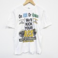 L★古着 半袖 ビンテージ Tシャツ メンズ 00年代 00s アメフト コットン クルーネック 白 ホワイト 25sep26 中古