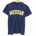 S★古着 STEVE&BARRYS 半袖 ビンテージ Tシャツ メンズ 00年代 00s ミシガン コットン クルーネック 紺 ネイビー 25sep26 中古