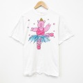 L★古着 半袖 ビンテージ Tシャツ メンズ 90年代 90s ブタ クルーネック 白 ホワイト 25sep25 中古