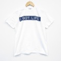 M★古着 ジャージーズ 半袖 ビンテージ Tシャツ メンズ 00年代 00s I GOT LIFE コットン クルーネック 白 ホワイト 25sep26 中古