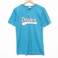 S★古着 半袖 ビンテージ Tシャツ メンズ 00年代 00s Dexter ヘンリーネック 青緑 25sep26 中古