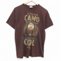 L★古着 半袖 ビンテージ Tシャツ メンズ 00年代 00s ダックダイナスティ クルーネック こげ茶 ブラウン 霜降り 25sep29 中古