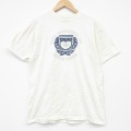 L★古着 ヘインズ 半袖 ビンテージ Tシャツ メンズ 80年代 80s オースティン コットン クルーネック USA製 薄ベージュ 26mar11