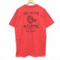 XL★古着 フルーツオブザルーム 半袖 ビンテージ Tシャツ メンズ 90年代 90s ホッグスブレス コットン クルーネック USA製 赤 26mar11