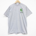 L★古着 ジャージーズ 半袖 ビンテージ Tシャツ メンズ 00年代 00s イグアナ クルーネック グレー 霜降り 26mar11