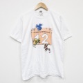L★古着 フルーツオブザルーム 半袖 ビンテージ Tシャツ メンズ 90年代 90s カエル クルーネック USA製 白 26mar16