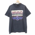 L★古着 スクリーンスターズ 半袖 ビンテージ Tシャツ メンズ 90年代 90s RENDEZVOUS クルーネック USA製 黒 26mar16