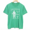L★古着 スクリーンスターズ 半袖 ビンテージ Tシャツ メンズ 90年代 90s 騎士 クルーネック USA製 緑 26mar19