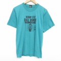 L★古着 スクリーンスターズ 半袖 ビンテージ Tシャツ メンズ 90年代 90s BOBBY クルーネック USA製 青緑 26mar19