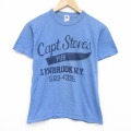 S★古着 半袖 ビンテージ Tシャツ メンズ 80年代 80s Capt コットン クルーネック 薄紺【spe】 26mar19