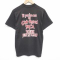 M★古着 フルーツオブザルーム 半袖 ビンテージ Tシャツ メンズ 90年代 90s メッセージ クルーネック USA製 黒 26mar19