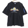 XL★古着 半袖 ビンテージ Tシャツ メンズ 00年代 00s ARUBA 大きいサイズ コットン クルーネック 黒 26mar23