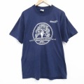 L★古着 ジャージーズ 半袖 ビンテージ Tシャツ メンズ 00年代 00s 木 クルーネック 紺 26mar23