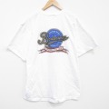 XL★古着 半袖 ビンテージ Tシャツ メンズ 90年代 90s Bodacious 大きいサイズ コットン クルーネック USA製 白【spe】 26mar23