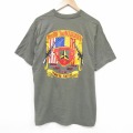 XL★古着 フルーツオブザルーム 半袖 ビンテージ Tシャツ メンズ 90年代 90s ミリタリー USMC コットン クルーネック USA製 薄緑 26mar24
