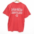 L★古着 フルーツオブザルーム 半袖 ビンテージ Tシャツ メンズ 00年代 00s メッセージ クルーネック 赤 26mar24