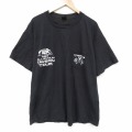 XL★古着 半袖 ビンテージ Tシャツ メンズ 90年代 90s Y2K 大きいサイズ コットン クルーネック USA製 黒 26mar24