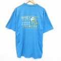 XL★古着 ジャージーズ 半袖 ビンテージ Tシャツ メンズ 90年代 90s ロデオ クルーネック USA製 水色 26mar24
