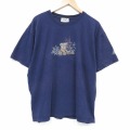 XL★古着 NORTHERN REFRECTIONS 半袖 ビンテージ Tシャツ メンズ 00年代 00s クマ 大きいサイズ クルーネック 紺 26mar24