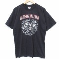 L★古着 半袖 ビンテージ Tシャツ メンズ 00年代 00s ハドソン コットン クルーネック USA製 黒 26mar30