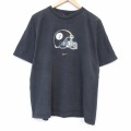 XL★古着 ナイキ NIKE 半袖 ビンテージ Tシャツ メンズ 00年代 00s NFL ピッツバーグスティーラーズ コットン クルーネック 黒 アメフト スーパーボウル【spe】 26mar31
