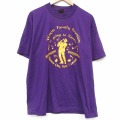 XL★古着 フルーツオブザルーム 半袖 ビンテージ Tシャツ メンズ 90年代 90s カンザススティ クルーネック USA製 紫 26apr01