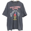 XL★古着 半袖 ビンテージ Tシャツ メンズ 90年代 90s アトランタオリンピック 大きいサイズ Vネック 濃グレー 26apr01