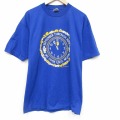 XL★古着 ジャージーズ 半袖 ビンテージ Tシャツ メンズ 90年代 90s 時計 クルーネック USA製 青 26apr01