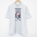 XL★古着 半袖 ビンテージ Tシャツ メンズ 90年代 90s TRADER JON クルーネック 薄グレー 霜降り【spe】 26apr01