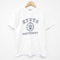 L★古着 ヘインズ 半袖 ビンテージ Tシャツ メンズ 00年代 00s 京都大学 コットン クルーネック 白【spe】 26apr02