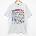 XL★古着 スクリーンスターズ 半袖 ビンテージ Tシャツ メンズ 90年代 90s HISTORIC 大きいサイズ クルーネック USA製 薄グレー 霜降り【spe】 26apr02