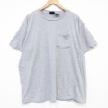 XL★古着 ルート66 半袖 ビンテージ Tシャツ メンズ 00年代 00s 胸ポケット付き 大きいサイズ クルーネック グレー 霜降り 26apr02