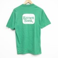 L★古着 半袖 ビンテージ Tシャツ メンズ 90年代 90s バーネットバンク クルーネック 緑 26apr02