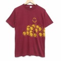 M★古着 半袖 ビンテージ Tシャツ メンズ 70年代 70s 魚 クルーネック USA製 エンジ【spe】 26apr02