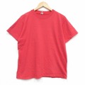 L★古着 チャンピオン champion 半袖 ビンテージ Tシャツ メンズ 80年代 80s 無地 コットン クルーネック USA製 赤【spe】 26apr02