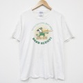 L★古着 ヘインズ 半袖 ビンテージ Tシャツ メンズ 90年代 90s ノートルダム コットン クルーネック USA製 白 26apr04