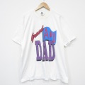 XL★古着 半袖 ビンテージ Tシャツ メンズ 90年代 90s DAD 大きいサイズ コットン クルーネック USA製 白 26apr04