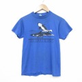 S★古着 ヘインズ 半袖 ビンテージ Tシャツ メンズ 80年代 80s シャチ クルーネック USA製 青 26apr04