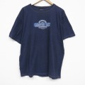 XL★古着 半袖 ビンテージ Tシャツ メンズ 90年代 90s ミネソタ 大きいサイズ コットン クルーネック USA製 紺 26apr03