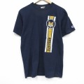 M★古着 チャンピオン champion 半袖 ビンテージ Tシャツ メンズ 00年代 00s ボブキャッツ コットン クルーネック 紺 26apr03