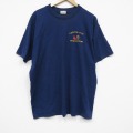 XL★古着 ヘインズ 半袖 ビンテージ Tシャツ メンズ 80年代 80s プロテクション クルーネック USA製 紺 26apr03