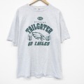 XL★古着 ジャージーズ 半袖 ビンテージ Tシャツ メンズ 00年代 00s イーグルス クルーネック 薄グレー 霜降り 26apr03