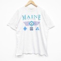 XL★古着 オニータ ONEITA 半袖 ビンテージ Tシャツ メンズ 90年代 90s メイン コットン クルーネック USA製 薄グレー 霜降り 26apr02
