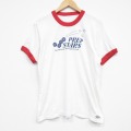 L★古着 半袖 ビンテージ Tシャツ メンズ 80年代 80s PREP クルーネック 白 リンガー 26apr02